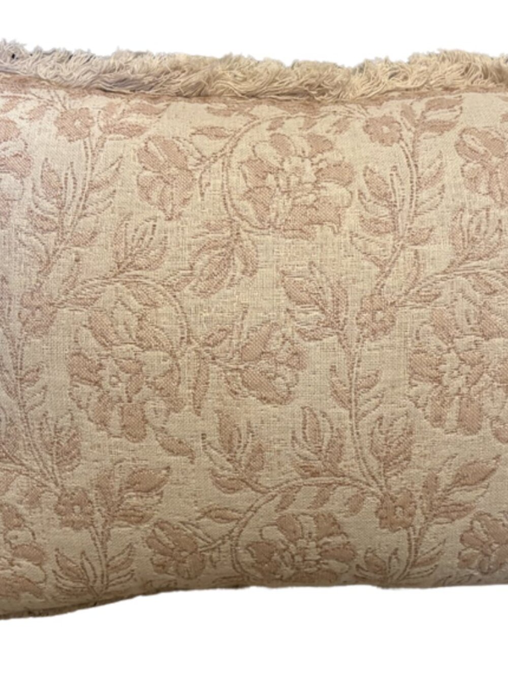 Cream & Pink Floral Elongated Throw Pillow - 15"x17"